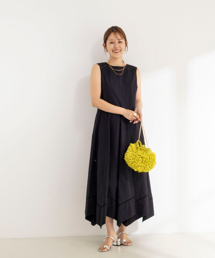 【MARILYN MOON/マリリーンムーン】ledder lace handkerchief skirt dress