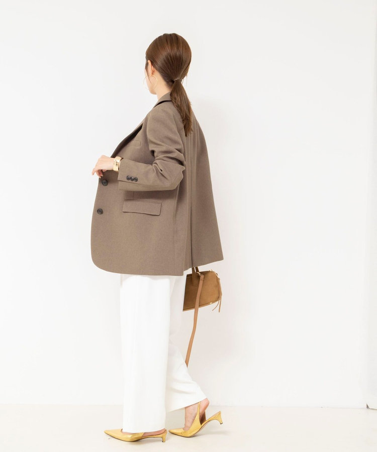 【PR阿部☆別注】《抗ピリング/ストレッチ》ウォッシャブルダブルクロスオーバージャケット