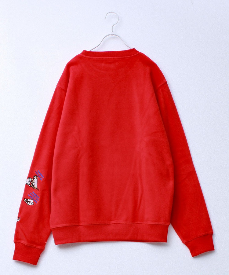【FREDYMAC/フレディマック】ユニセックス アニマルお化け刺繍フリースクルーネック