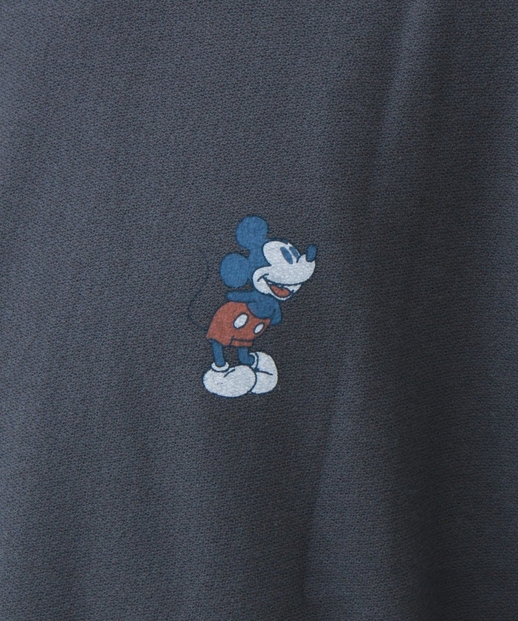 【ユニセックスで着れる】梨地ミッキー＆ミニープリント Tシャツ