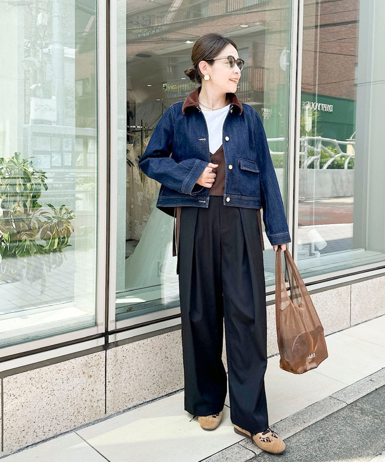 【RM denim】コーデュロイ襟2WAYフレアショート丈Gジャン