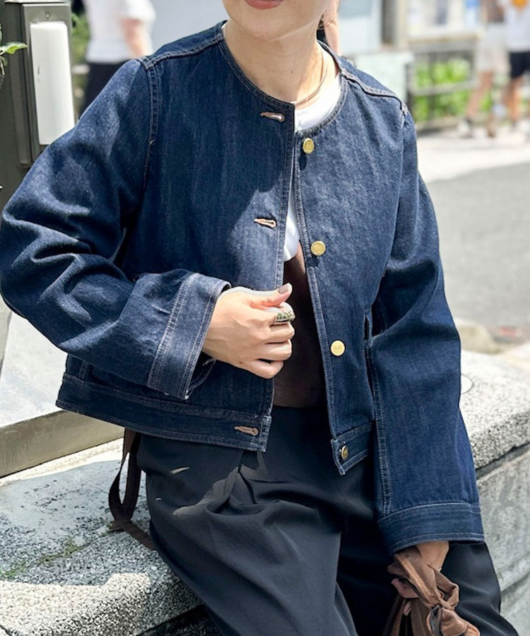 【RM denim】コーデュロイ襟2WAYフレアショート丈Gジャン