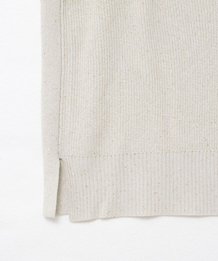 ［WEB限定 SPECIAL SALE！］ラメスパンコールノースリーブVネックプルオーバーニット