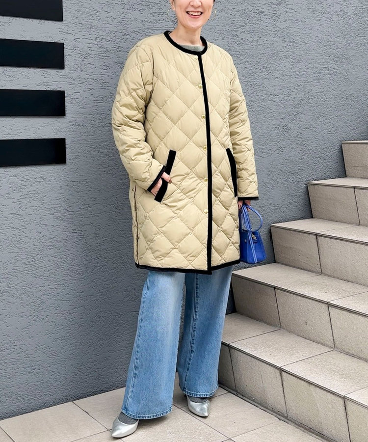 TAION×LIMONTA】別注ベロアパイピングロングダウン（5-0205-6-08-002