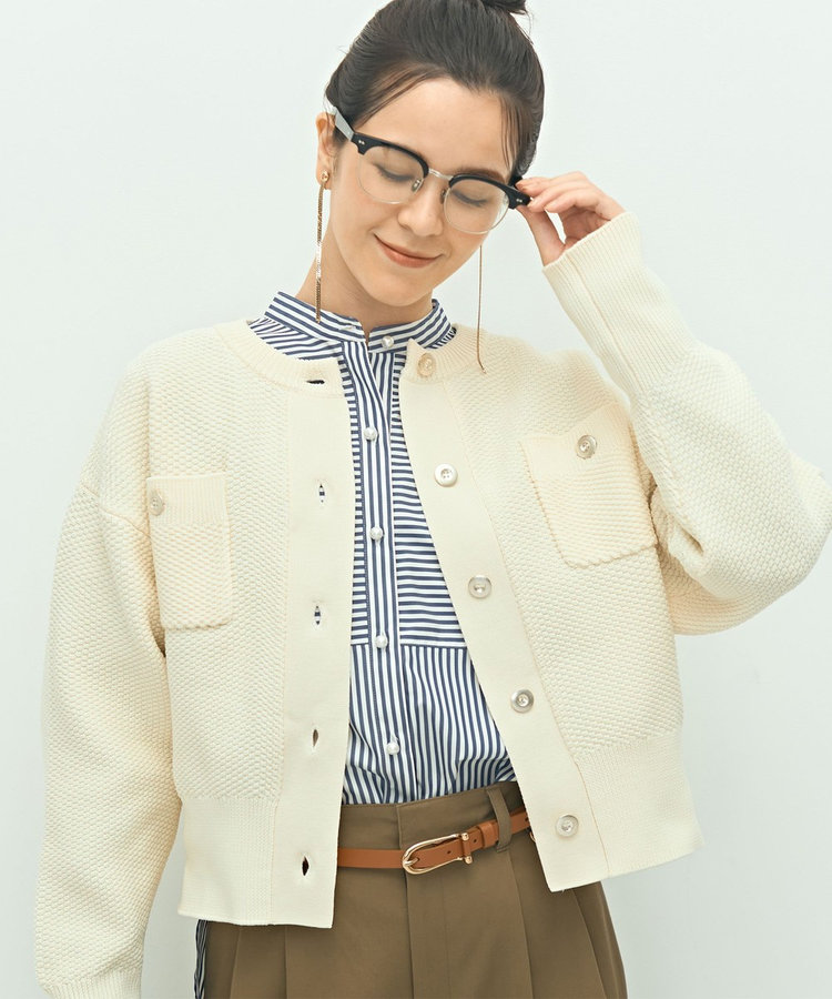 会員限定 BLACK FRIDAY対象］《手洗い可能》鹿の子編みクルーネック