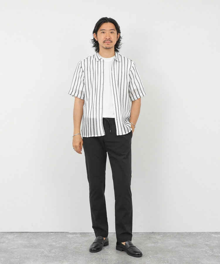 レースワンナップカラー 半袖ニットシャツ 26SS