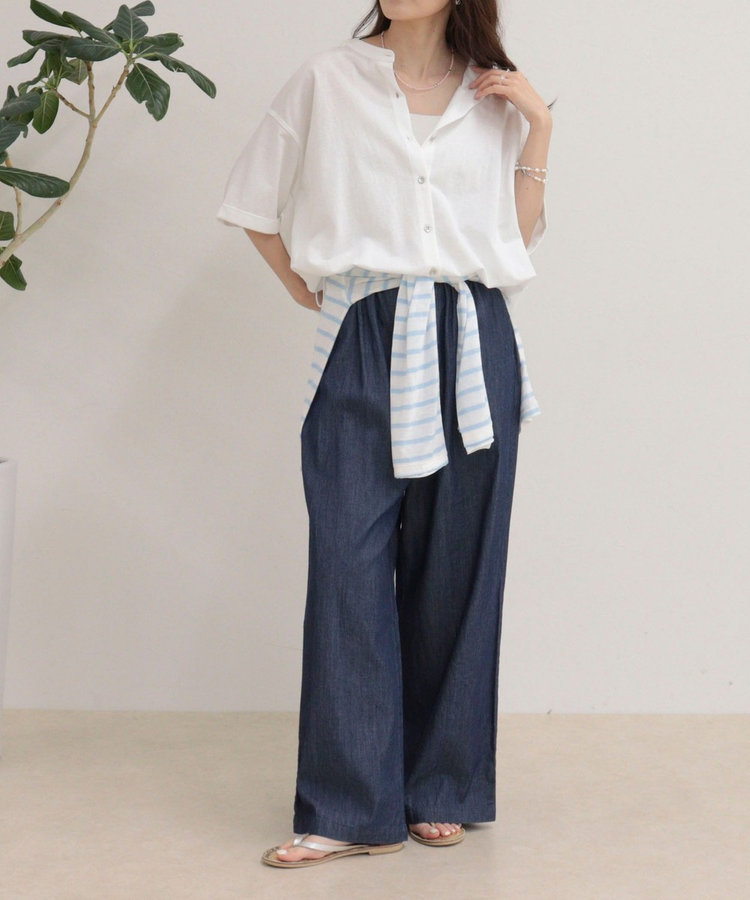 ライトオンスギャザーデニムパンツ