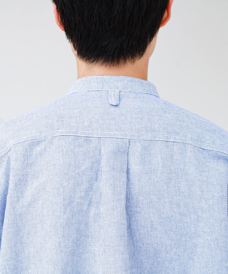 ［WEB限定 SPECIAL SALE！］【GEVACO/ゲバコ】綿麻バンドカラー 半袖シャツ