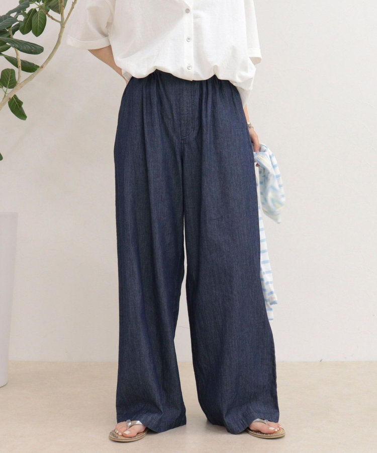ライトオンスギャザーデニムパンツ