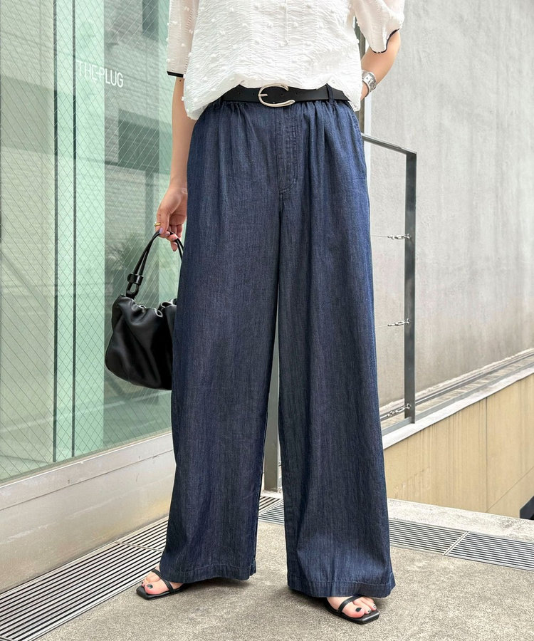 ライトオンスギャザーデニムパンツ