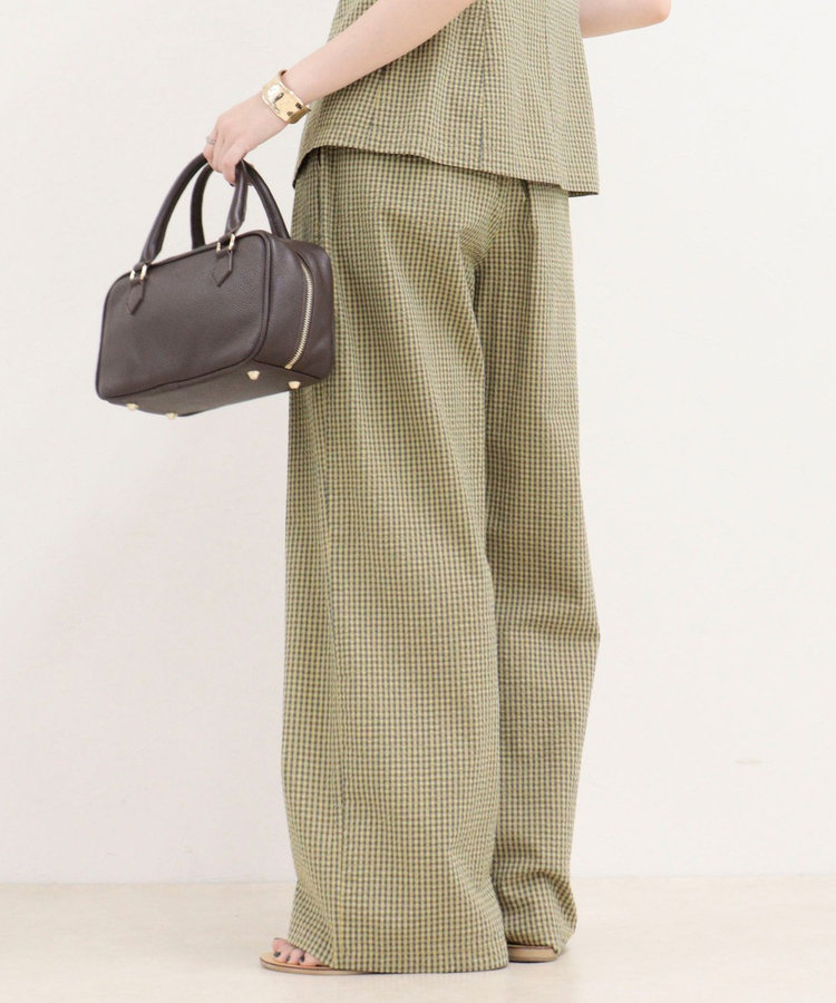 ［WEB限定 SPECIAL SALE！］《セットアップ対応》ギンガム/無地タックパンツ