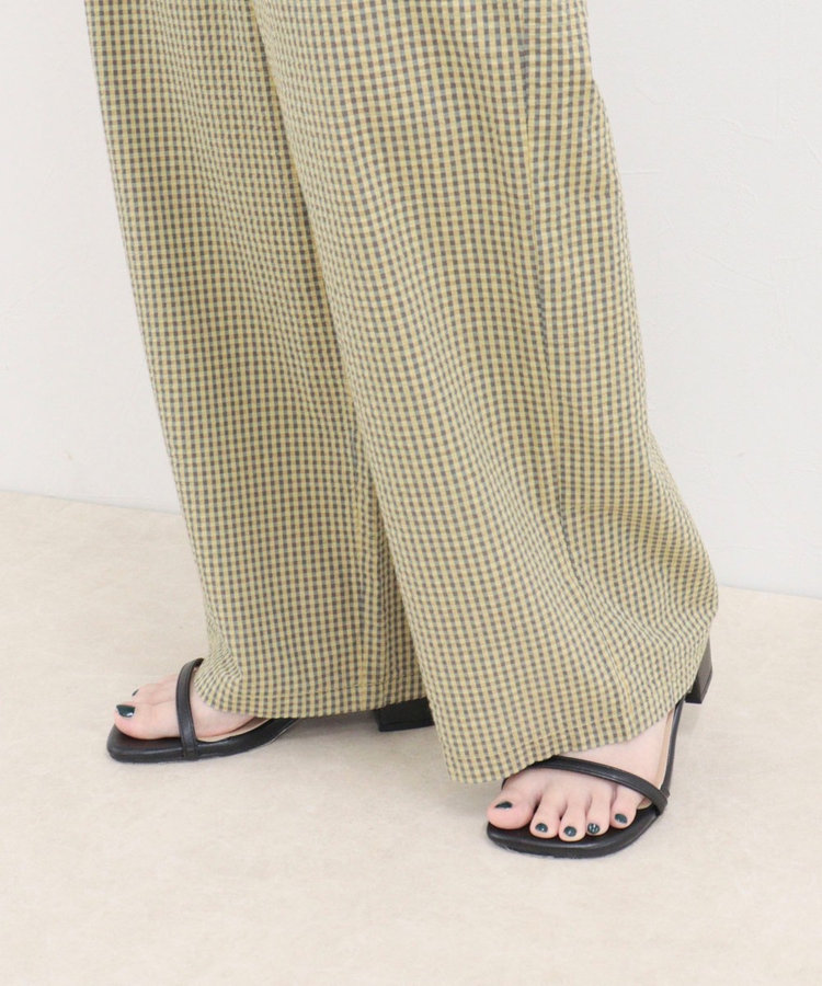［WEB限定 SPECIAL SALE！］《セットアップ対応》ギンガム/無地タックパンツ
