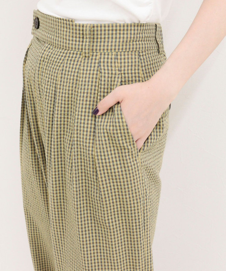 ［WEB限定 SPECIAL SALE！］《セットアップ対応》ギンガム/無地タックパンツ