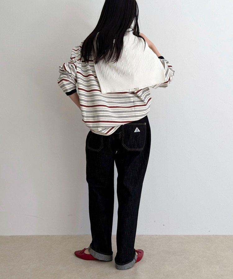 【GEVACO/ゲバコ】ボーダー天竺ベーシックロングスリーブTシャツ