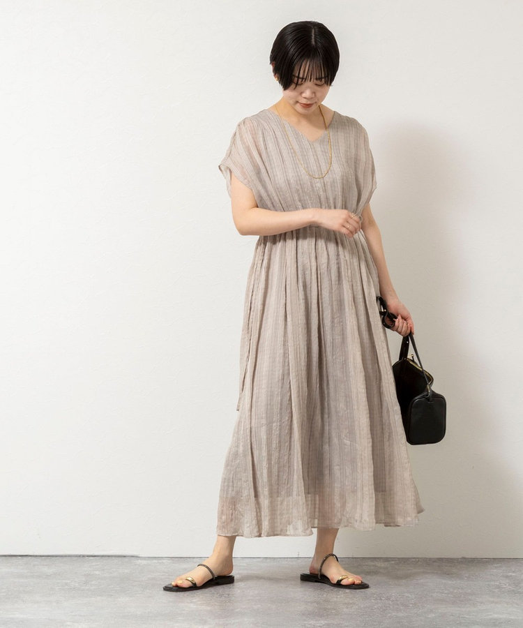 【WEB限定】ウォッシャブルシアーチェックワンピース