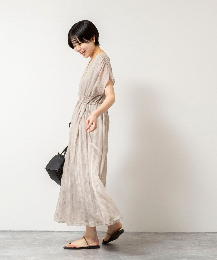 【WEB限定】ウォッシャブルシアーチェックワンピース