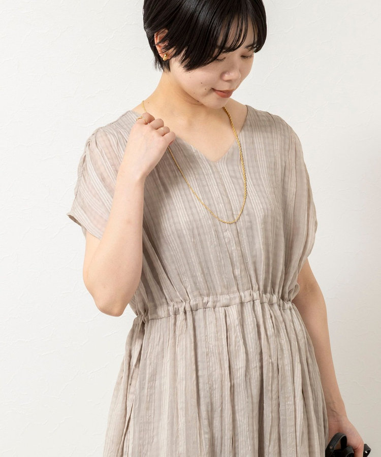 【WEB限定】ウォッシャブルシアーチェックワンピース
