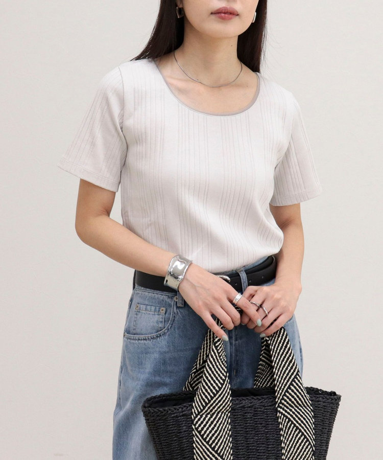 ［WEB限定 SPECIAL SALE！］ランダムテレコ5分袖Tシャツ