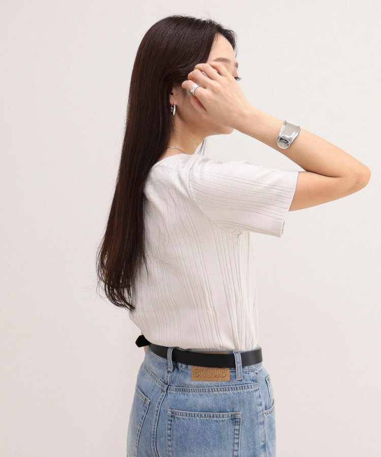 ［WEB限定 SPECIAL SALE！］ランダムテレコ5分袖Tシャツ