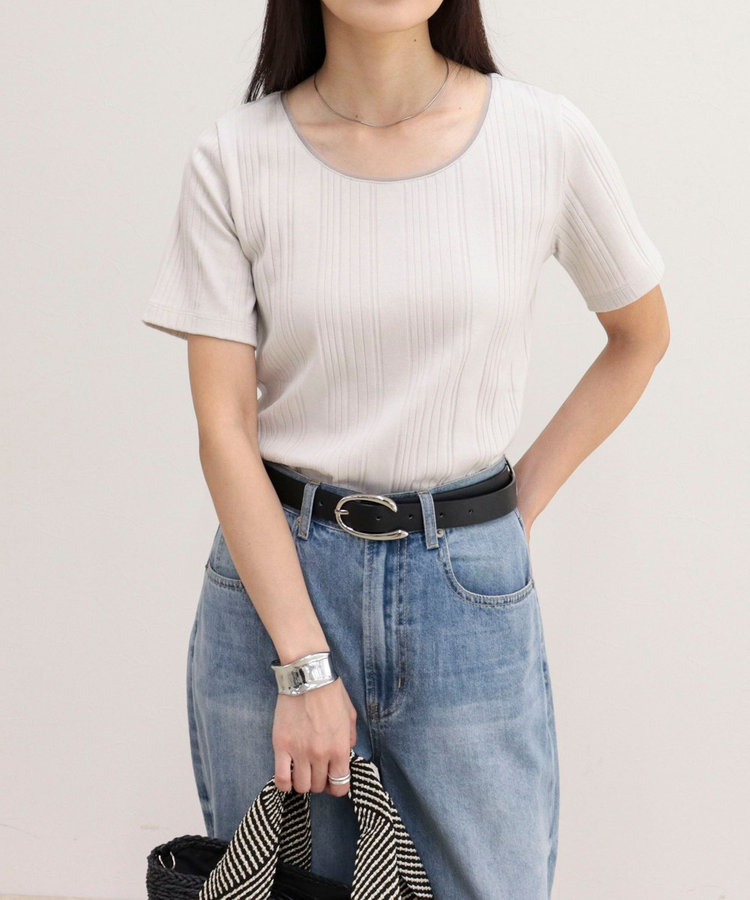 ［WEB限定 SPECIAL SALE！］ランダムテレコ5分袖Tシャツ
