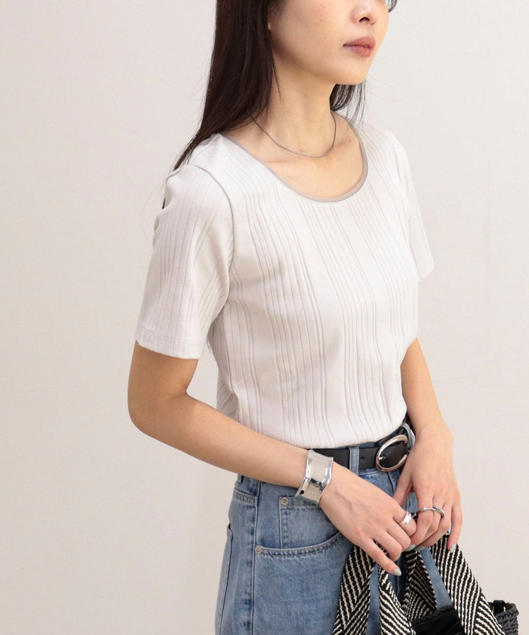 ［WEB限定 SPECIAL SALE！］ランダムテレコ5分袖Tシャツ