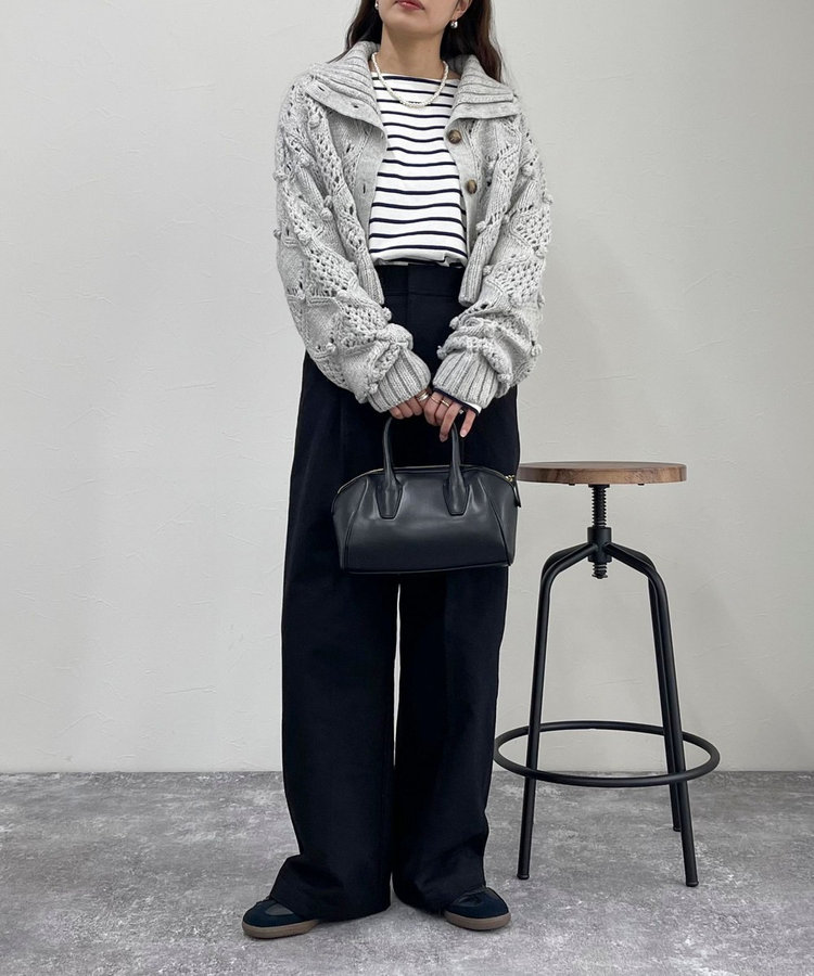 ポップコーンハイネックカーディガン（4-0385-5-22-003）｜fredy emue