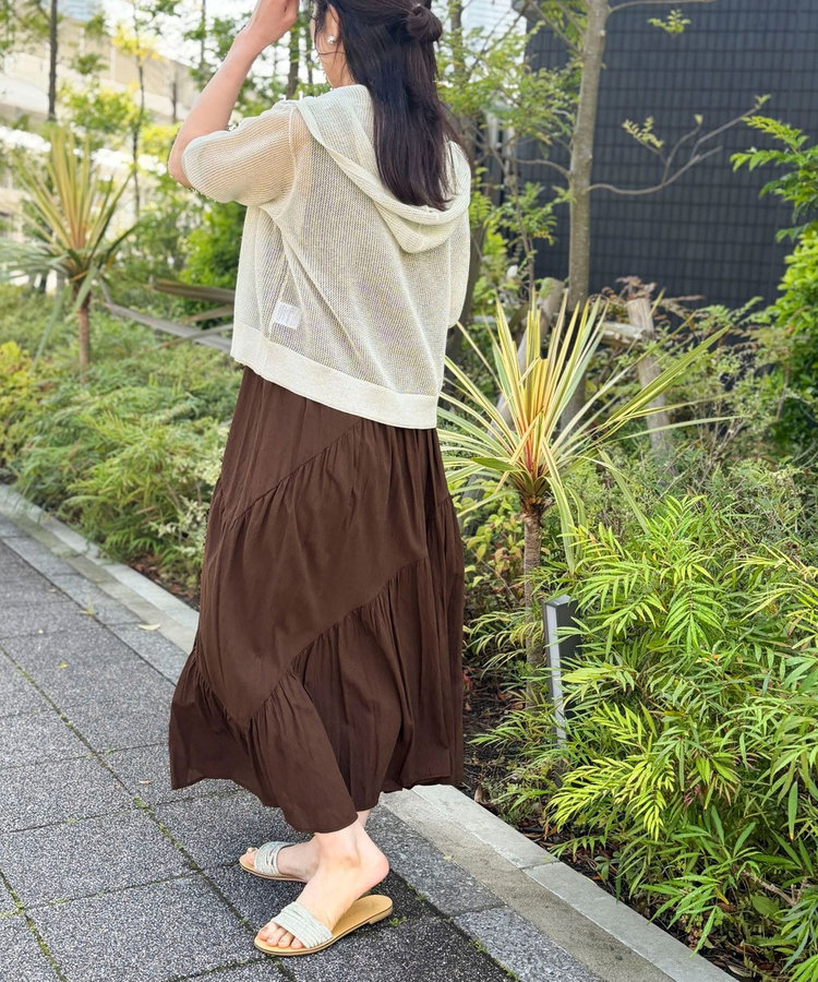 麻調シアースパンバイヤスワンピース