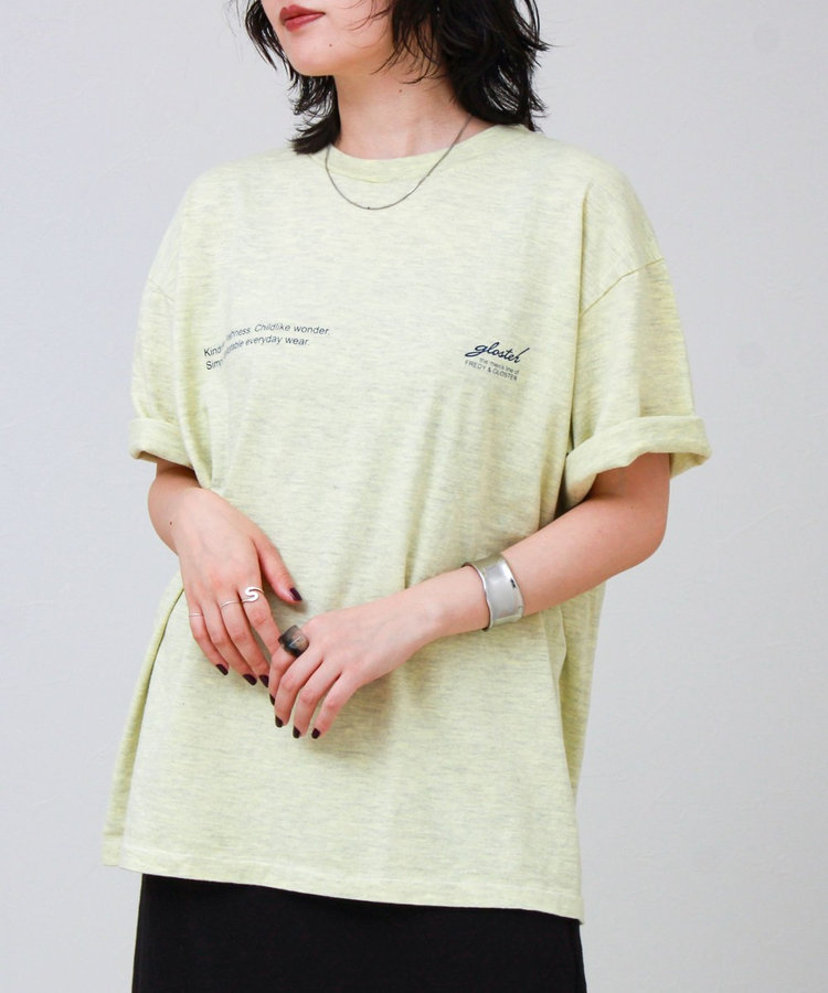 【SCREEN STARS/スクリーンスターズ】杢ボディ染め 配色ロゴ クルーネックカラーＴシャツ