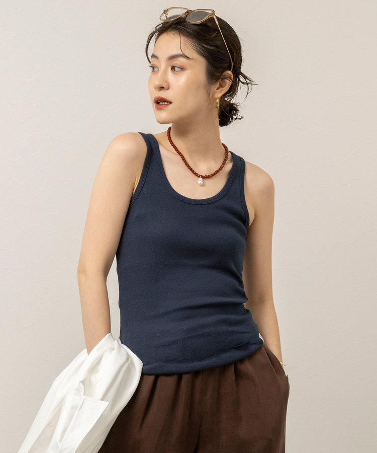 ［WEB限定 SPECIAL SALE！］【MAQWEL/マクウェル】ウォッシャブルCOTTON RIB タンクトップ