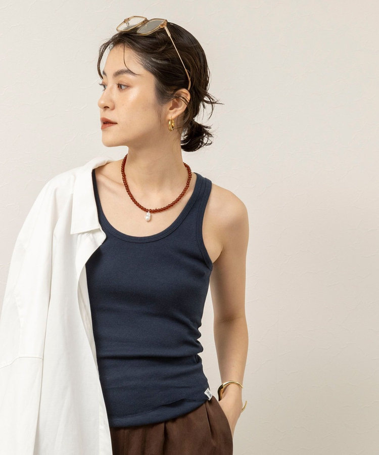 ［WEB限定 SPECIAL SALE！］【MAQWEL/マクウェル】ウォッシャブルCOTTON RIB タンクトップ