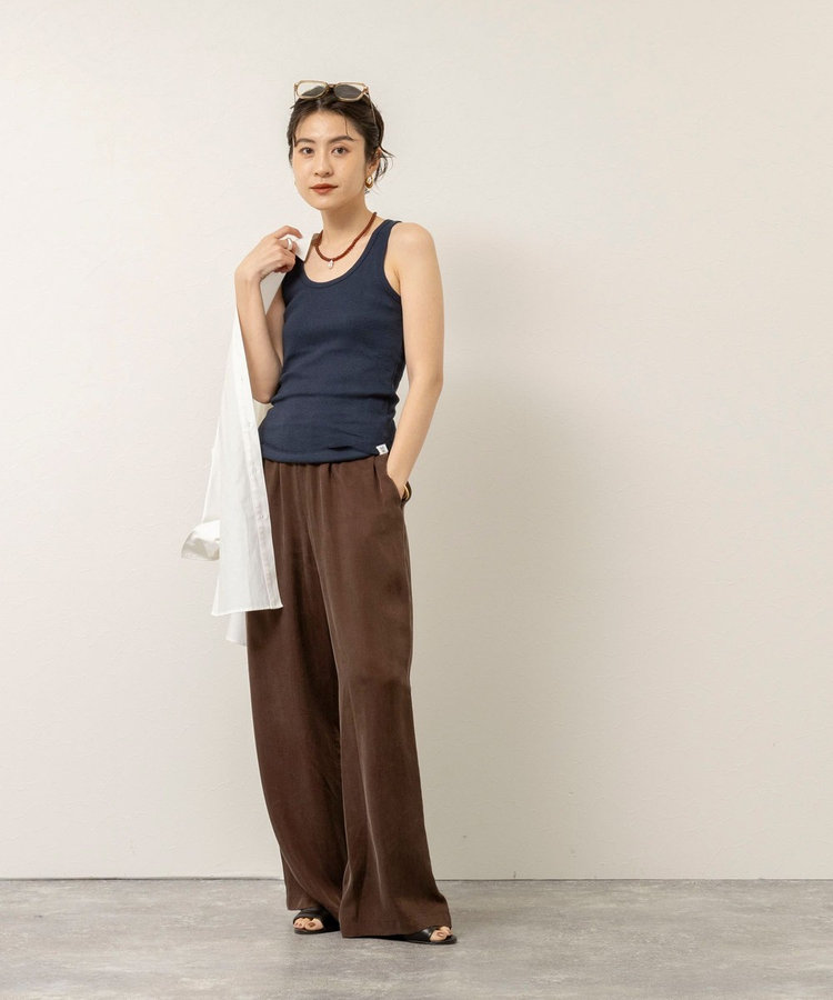 ［WEB限定 SPECIAL SALE！］【MAQWEL/マクウェル】ウォッシャブルCOTTON RIB タンクトップ