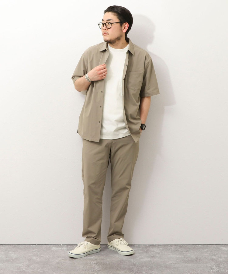 《セットアップ対応》《接触冷感》《撥水》【FlexEase】イージーシャツ　半袖