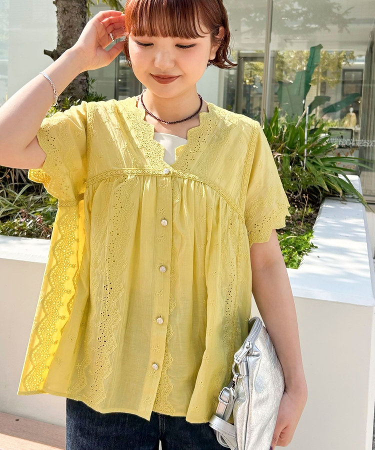 刺繍ハシゴレースブラウス（6-0819-2-01-001）｜MICO COULIER