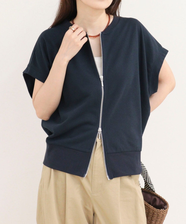 ［WEB限定 SPECIAL SALE！］ミニ裏毛前開きZIPプルオーバー