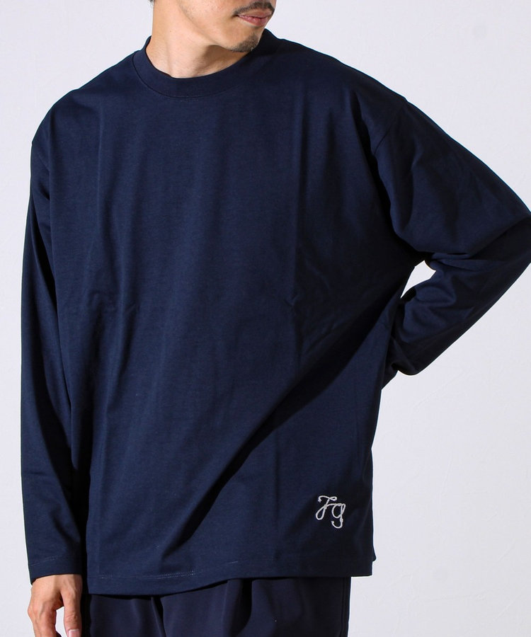 【MARUDE COTTON】ロープ刺繍Ｔ ロングスリーブ