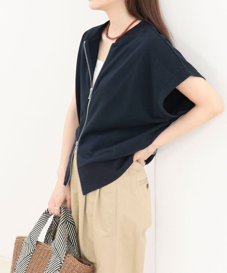 ［WEB限定 SPECIAL SALE！］ミニ裏毛前開きZIPプルオーバー