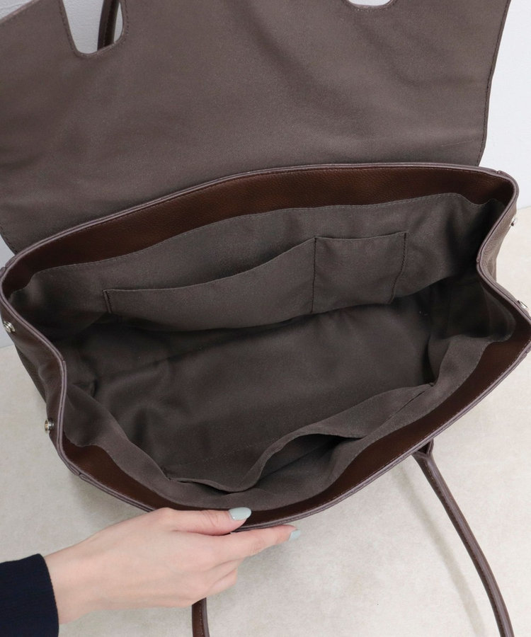【WEB限定 GW SPECIAL PRICE】【@sora_522m企画/本革/A4サイズ対応】フラップデザインレザーバッグ