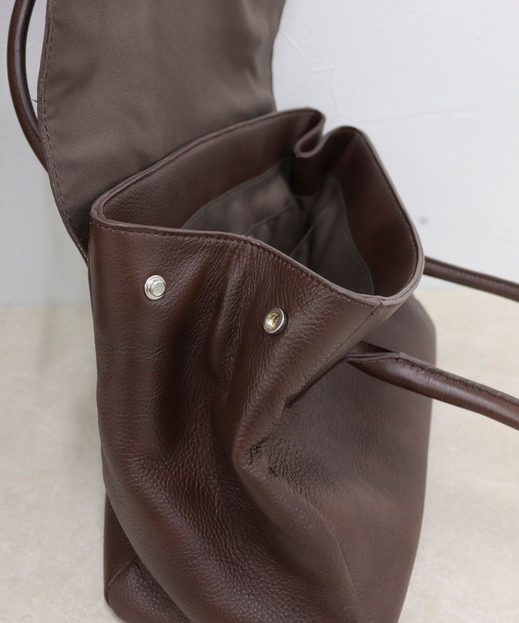【WEB限定 GW SPECIAL PRICE】【@sora_522m企画/本革/A4サイズ対応】フラップデザインレザーバッグ