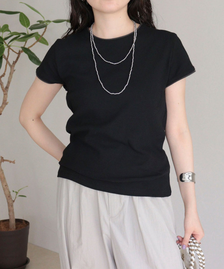 リンガー配色Tシャツ