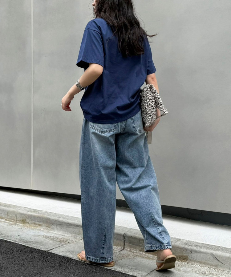ライトオンス切替ワイドデニムパンツ