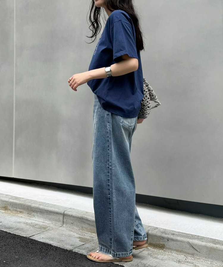 ライトオンス切替ワイドデニムパンツ