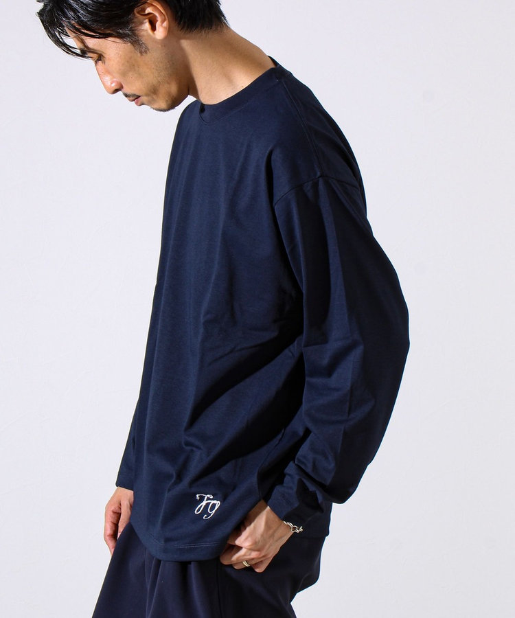 【MARUDE COTTON】ロープ刺繍Ｔ ロングスリーブ
