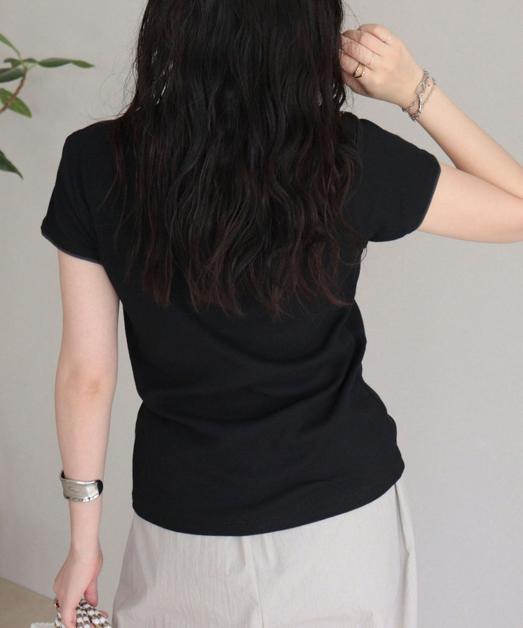 リンガー配色Tシャツ