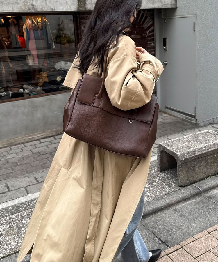 【WEB限定 GW SPECIAL PRICE】【@sora_522m企画/本革/A4サイズ対応】フラップデザインレザーバッグ