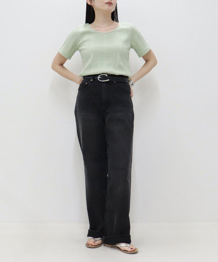 ［WEB限定 SPECIAL SALE！］ランダムテレコ5分袖Tシャツ
