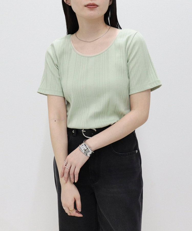 ［WEB限定 SPECIAL SALE！］ランダムテレコ5分袖Tシャツ