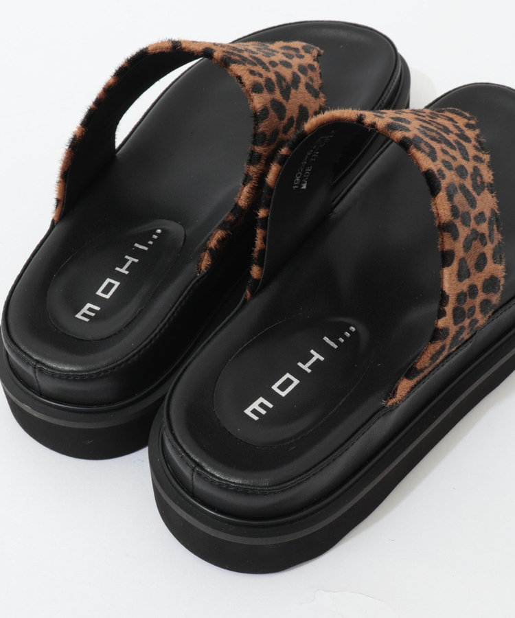 【MOHI/ モヒ】レオパード厚底トングサンダル