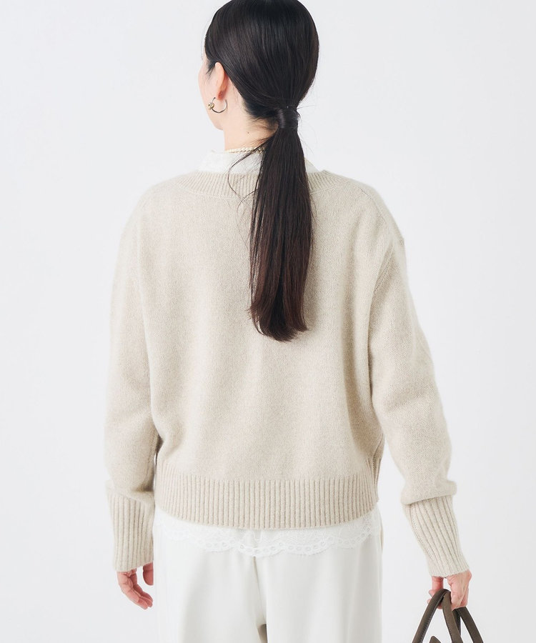 《手洗い可能》へアリーラメボートネックプルオーバー