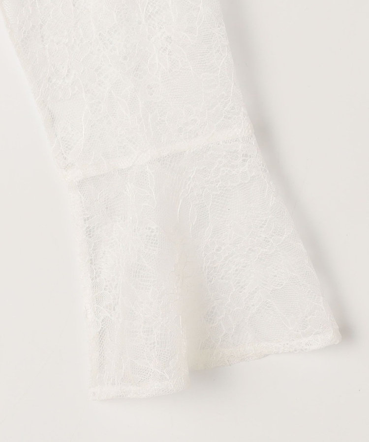 【WEB＆一部店舗限定カラーアイテム】ウォッシャブルレースシャツブラウス