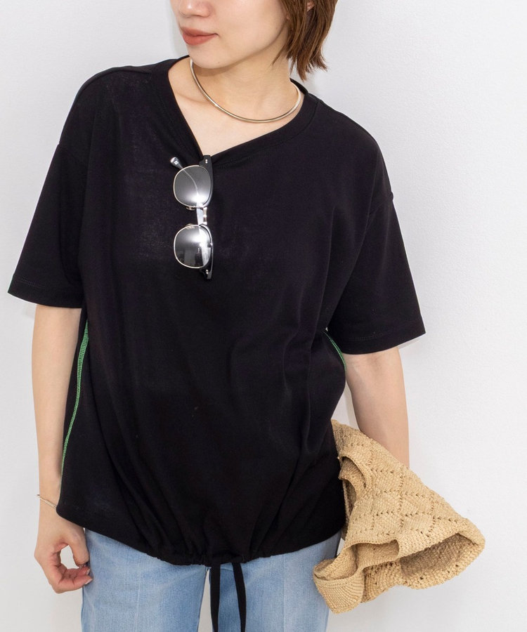 ウォッシャブルドローストTシャツ（6-0037-3-03-019）｜Rie Miller/RM
